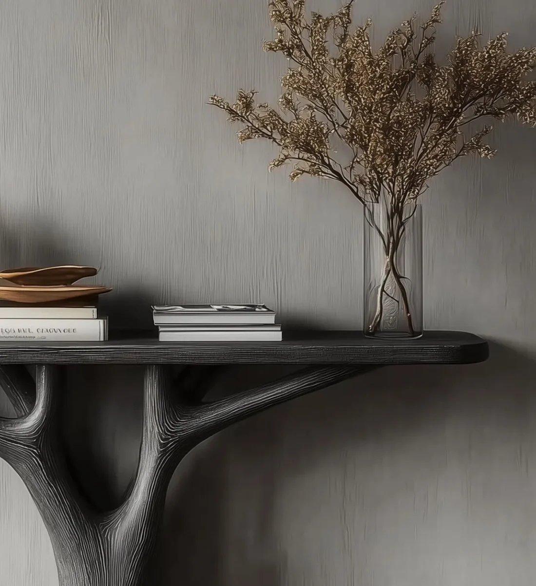 Modern Tree Branch Console Table Solid Wood Handcrafted Entryway - Image 4