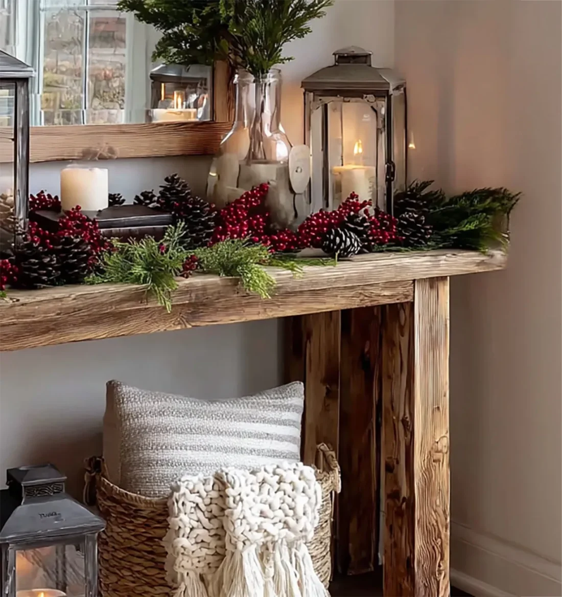 Solid Wood Console Table Handmade Natural Finish Entry Hall - Image 2