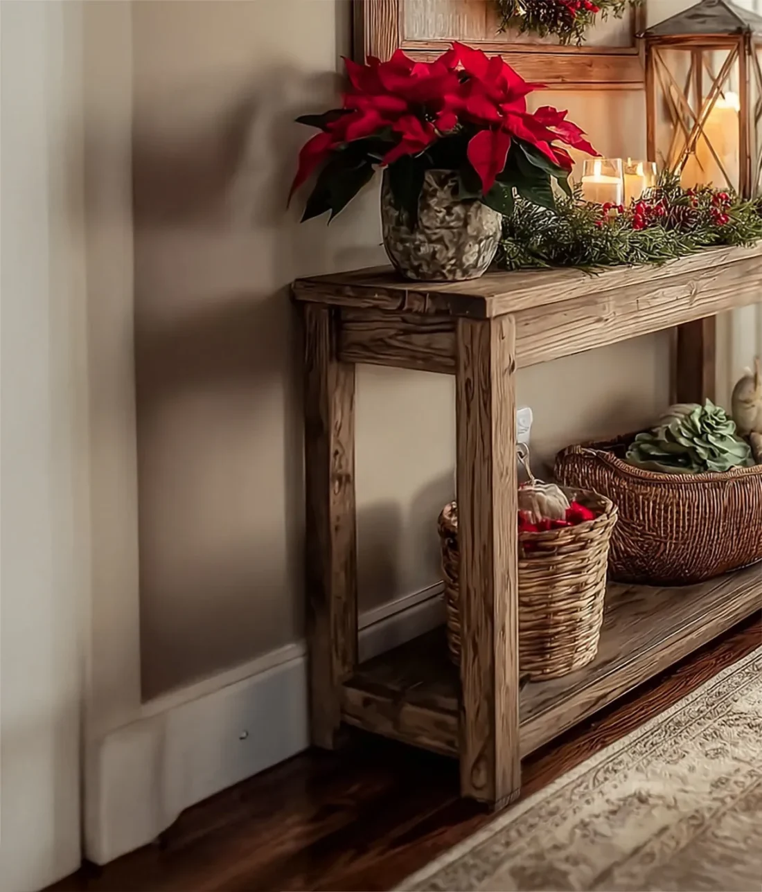 Console Table Solid Wood Slim for Entryway and Narrow Hallway - Image 3