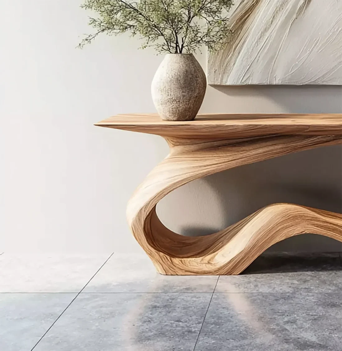 Live Edge Console Table Solid Wood Handmade for Hallway Entryway and Sofa - Image 2