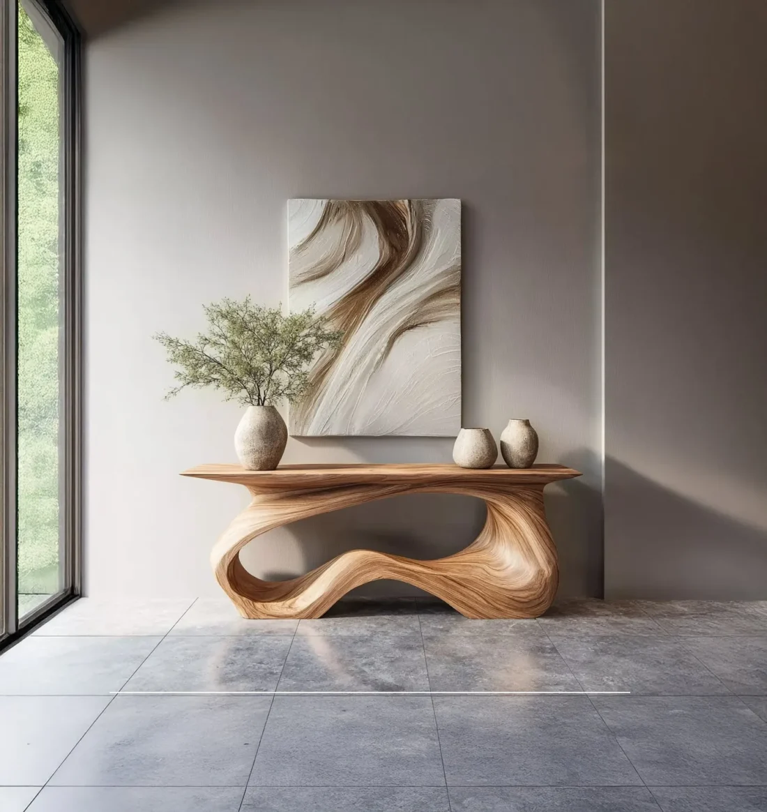 Live Edge Console Table Solid Wood Handmade for Hallway Entryway and Sofa - Image 3