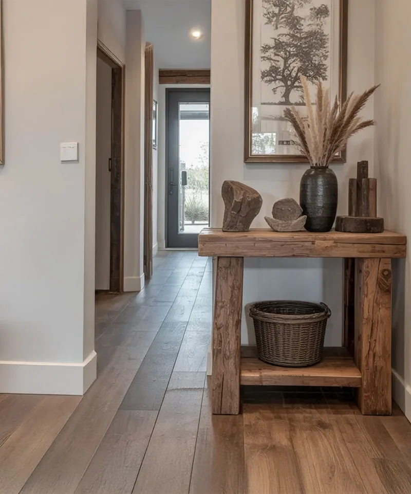 Solid Wood Live Edge Console Table for Entryway Hallway and Sofa