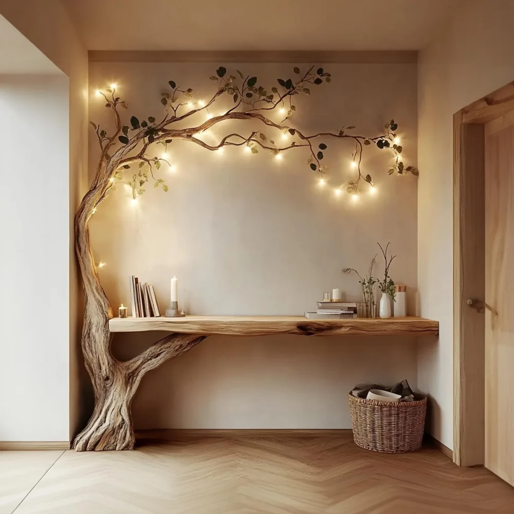 Handmade Tree Shaped Solid Wood Bookshelf Side Table – Redxsport