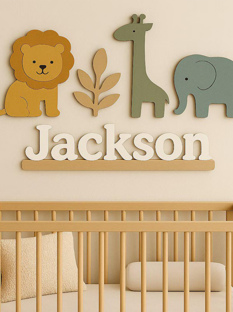 Wooden Basketball Nursery Name Sign, Custom 3D Baby Name Wall Decor, Boy Nursery Decor Above Crib.