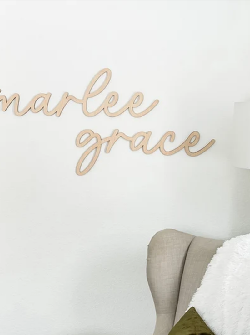 Stacked Custom Name Sign for Nursery – Personalized Wooden Name Sign, 3D Layered Nursery Letters, Instant Preview.